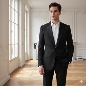 Bill Blass Eveningwear Men's Black Tuxedo Blazer Size 40 Short